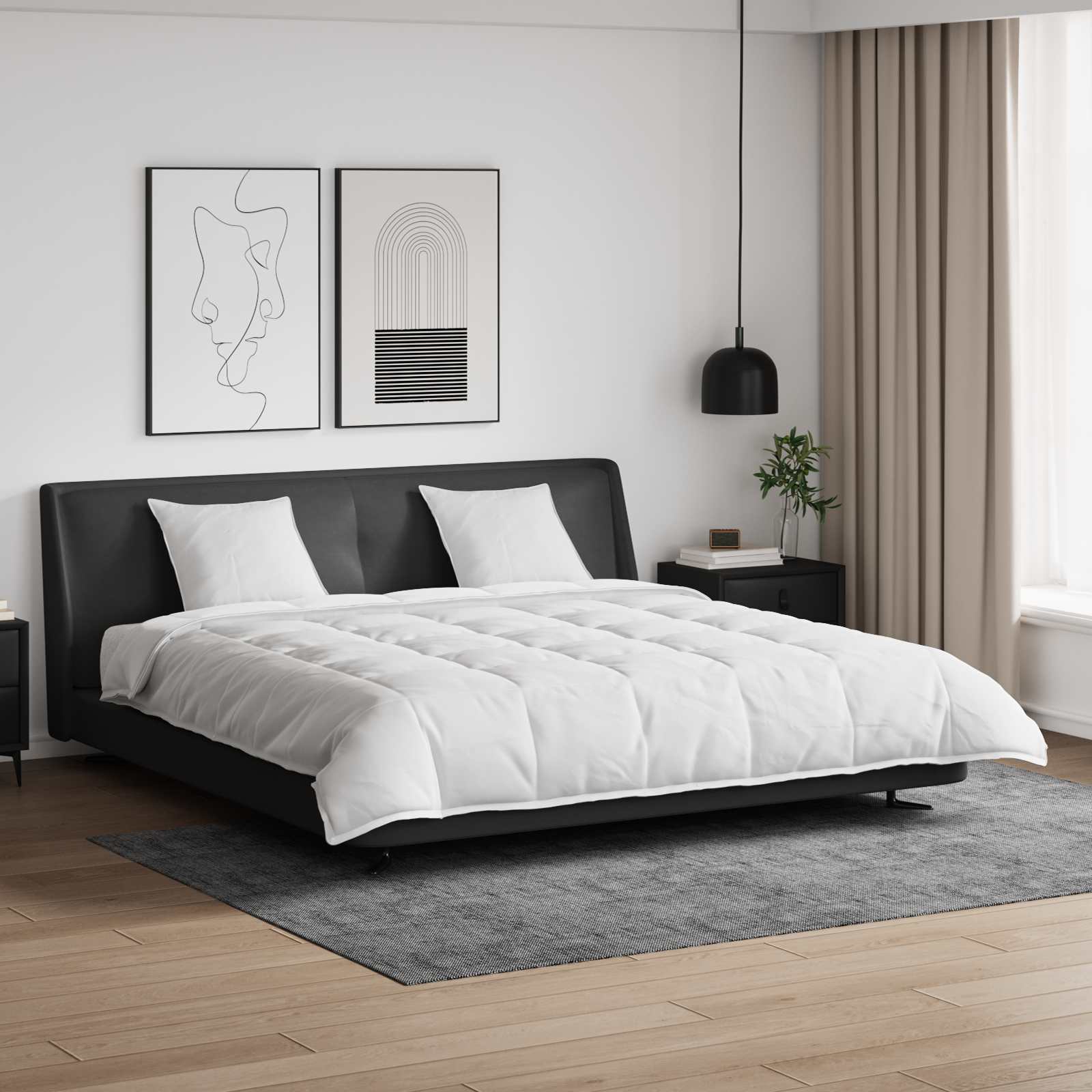 Σετ Παπλωμάτων με μαξιλάρι 3 pcs Λευκό Φτέρος