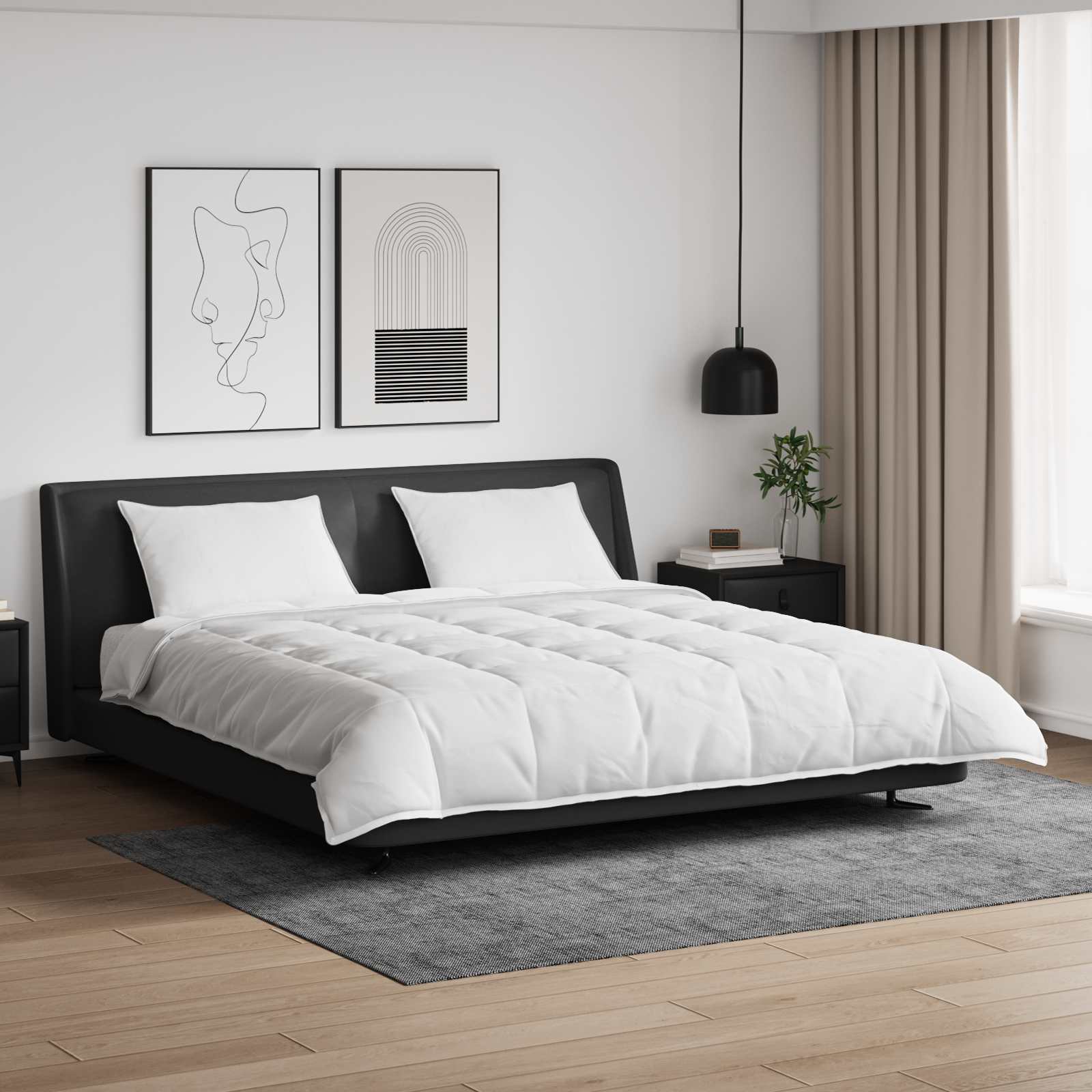 Σετ Παπλωμάτων με μαξιλάρι 3 pcs Λευκό Φτέρος