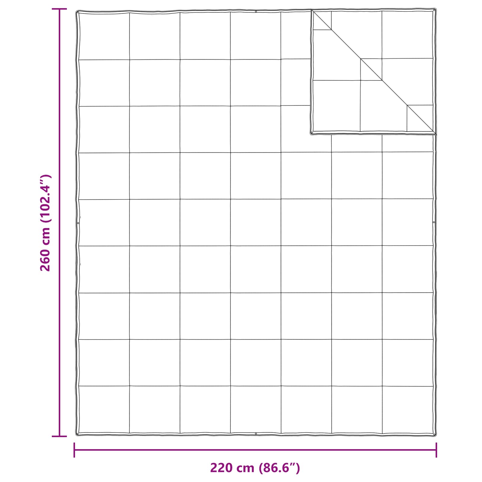 Σετ Παπλωμάτων με μαξιλάρι 3 pcs Λευκό Φτέρος - Pakobazaar