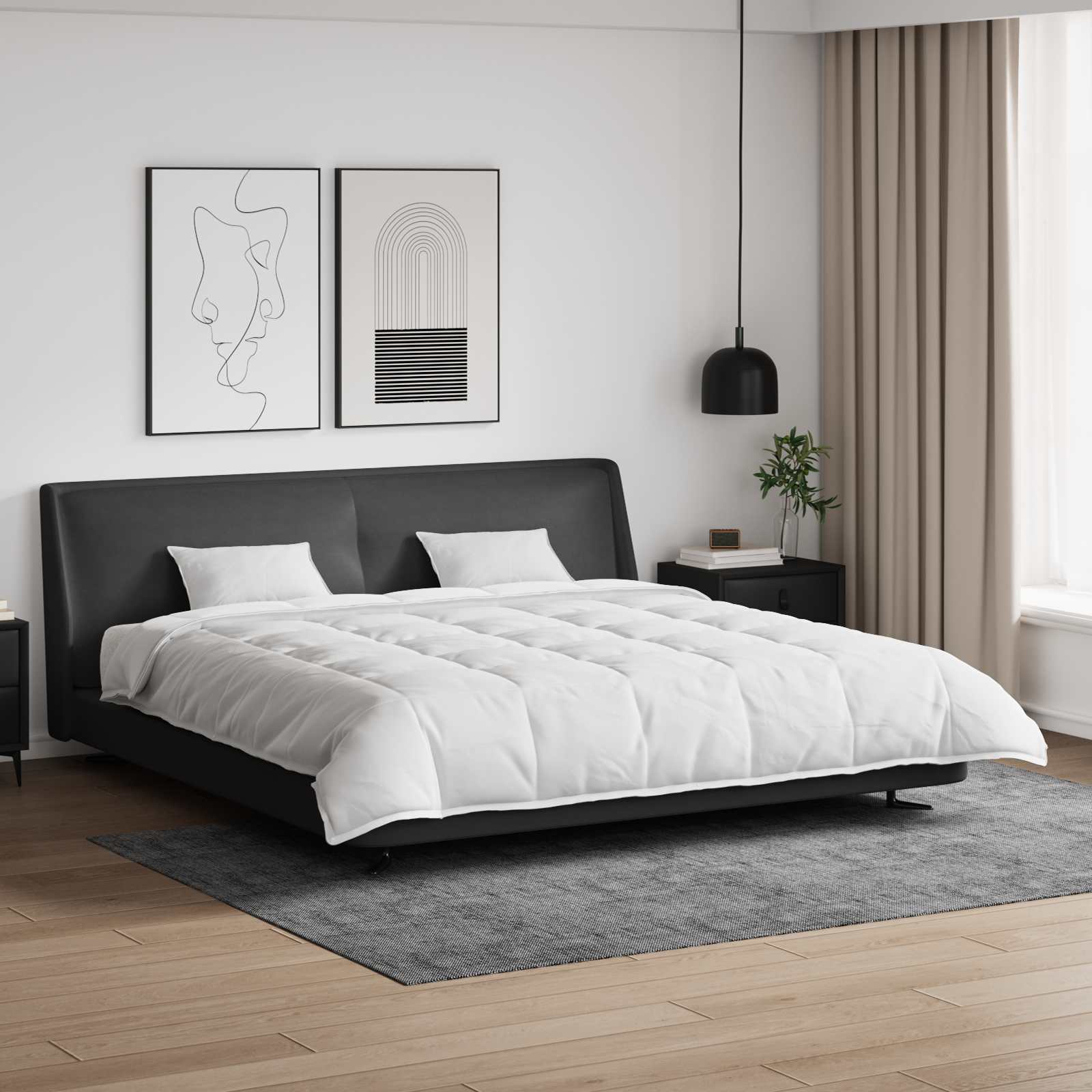 Σετ Παπλωμάτων με μαξιλάρι 3 pcs Λευκό Φτέρος