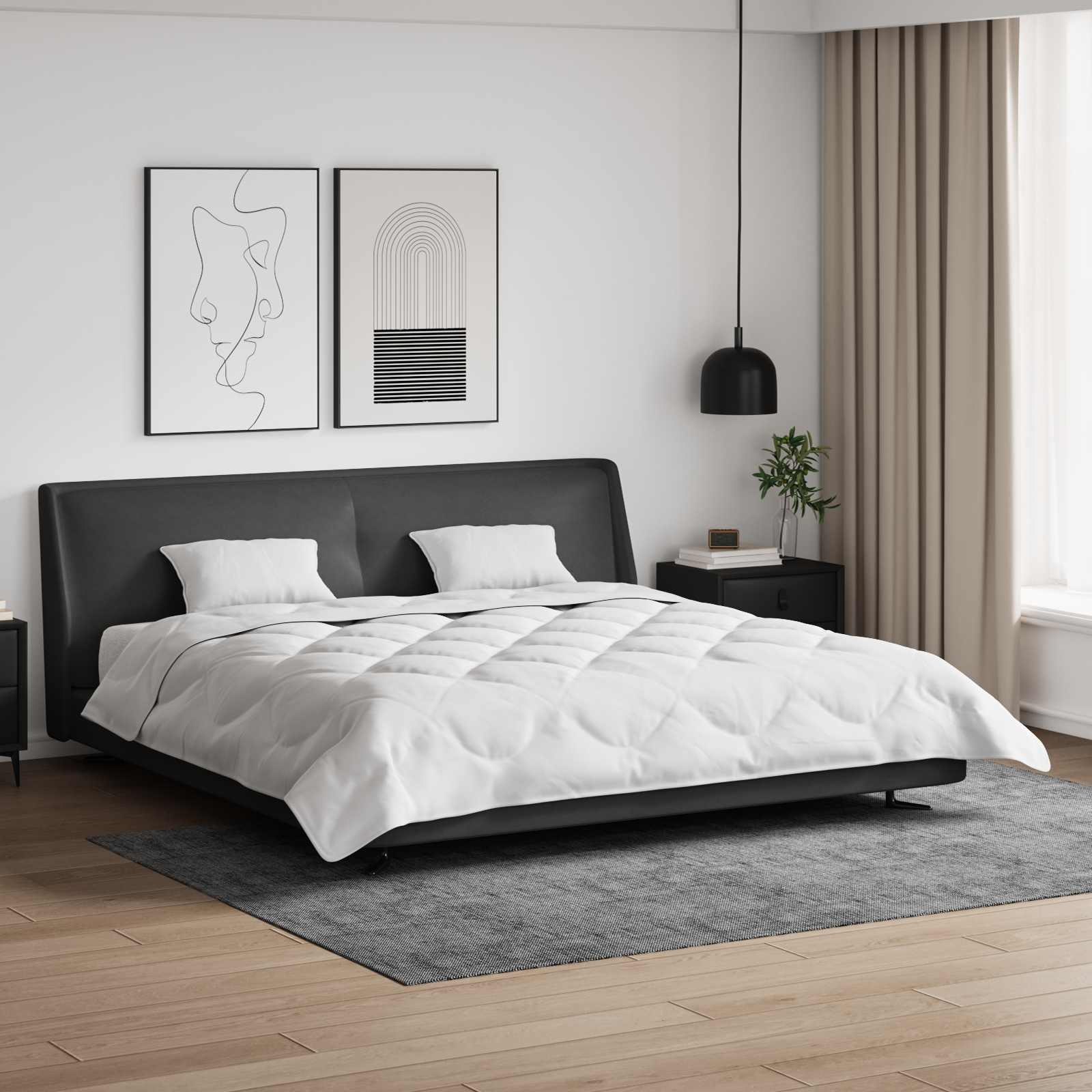 Καλοκαιρινό Παπλωματοθήκη με μαξιλάρι 3 pcs Λευκό Μικροΐνες