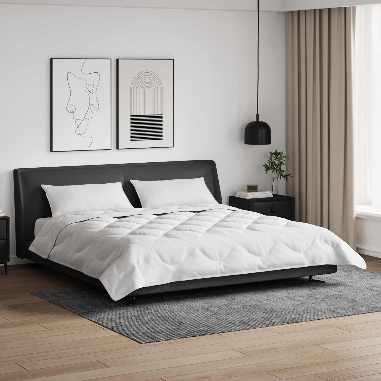 Πάπλωμα με μαξιλάρι 3 pcs Λευκό Μικροΐνες