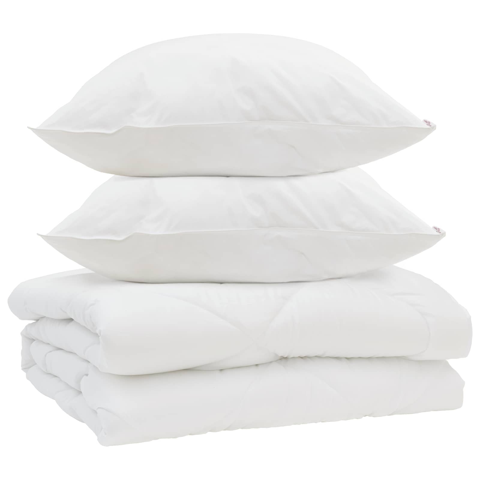 Πάπλωμα με μαξιλάρι 3 pcs Λευκό Μικροΐνες