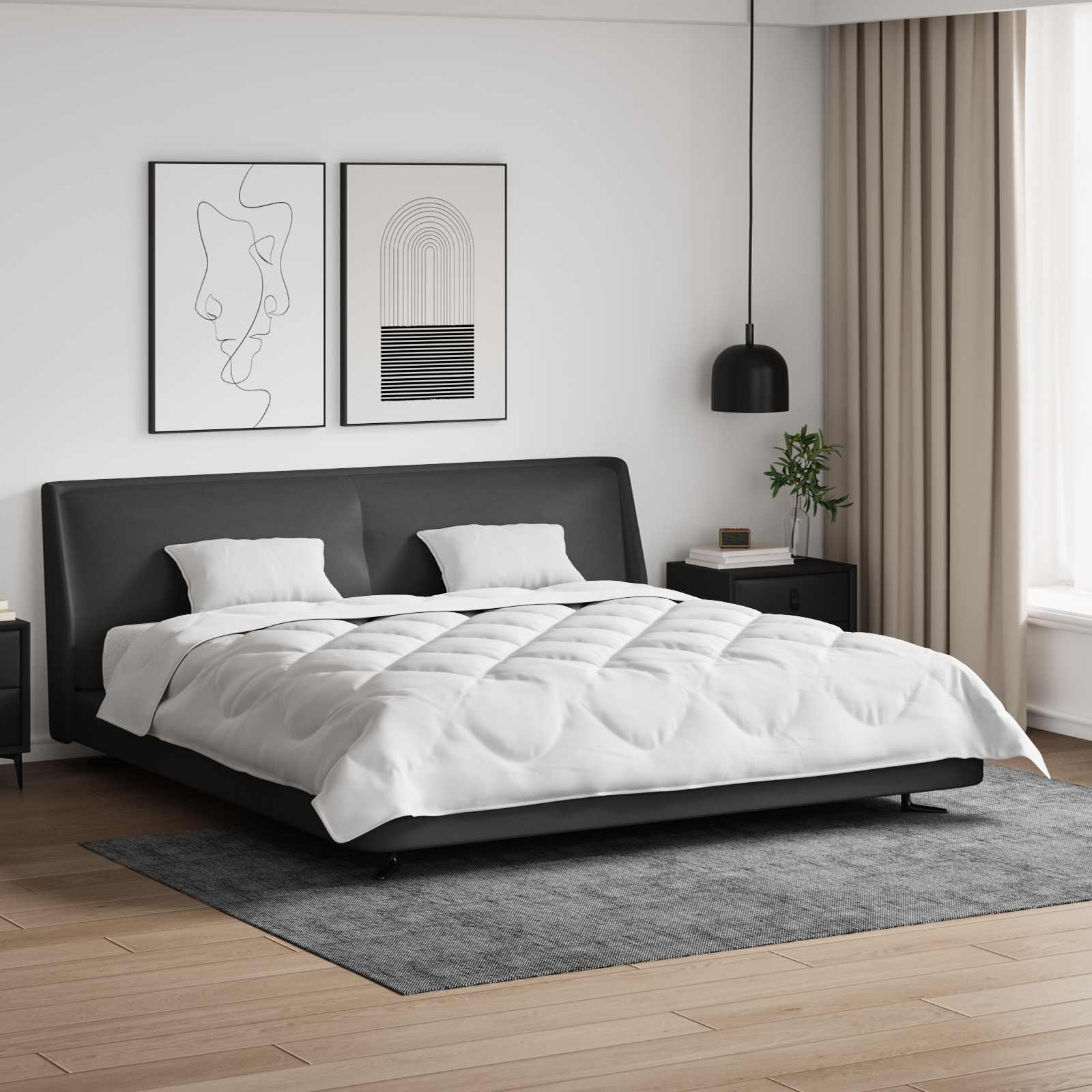 Πάπλωμα με μαξιλάρι 3 pcs Λευκό Μικροΐνες