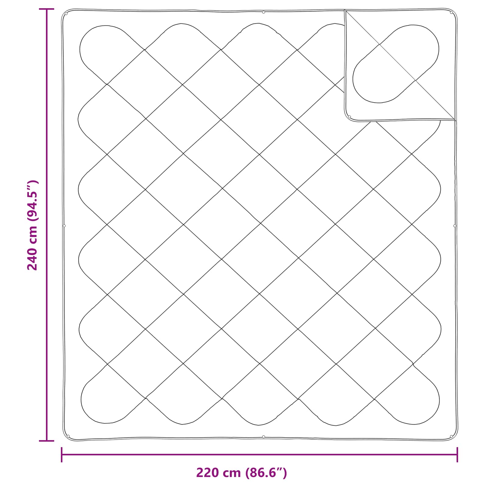 Σετ Παπλωμάτων 3 pcs Λευκό Μικροΐνες και Φτερά Από Πούπουλο