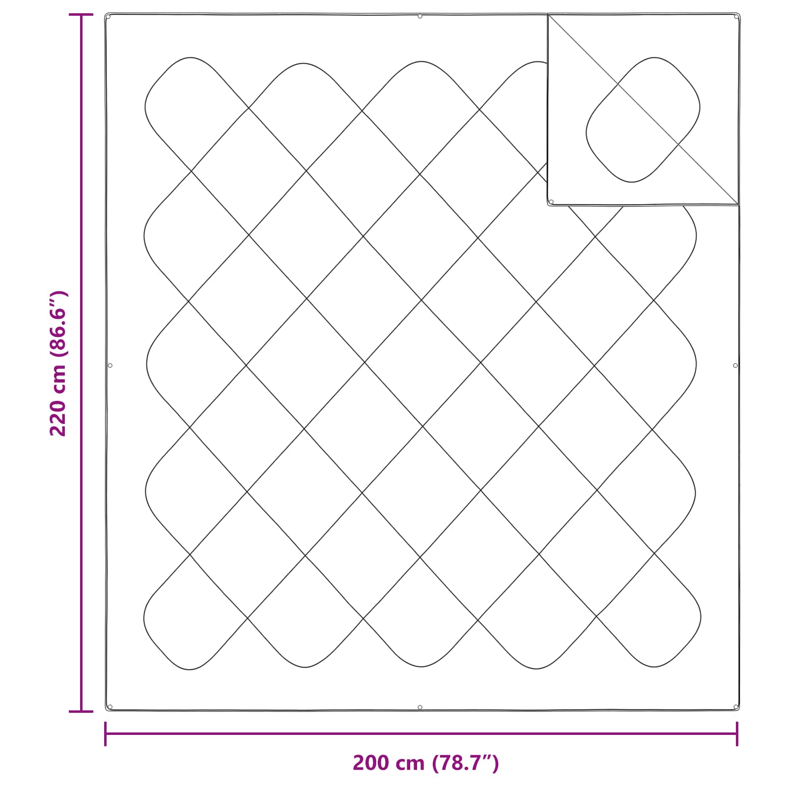 Παπλωματοθήκη με Μαξιλάρια με μαξιλάρι 3 pcs Λευκό Μικροΐνες