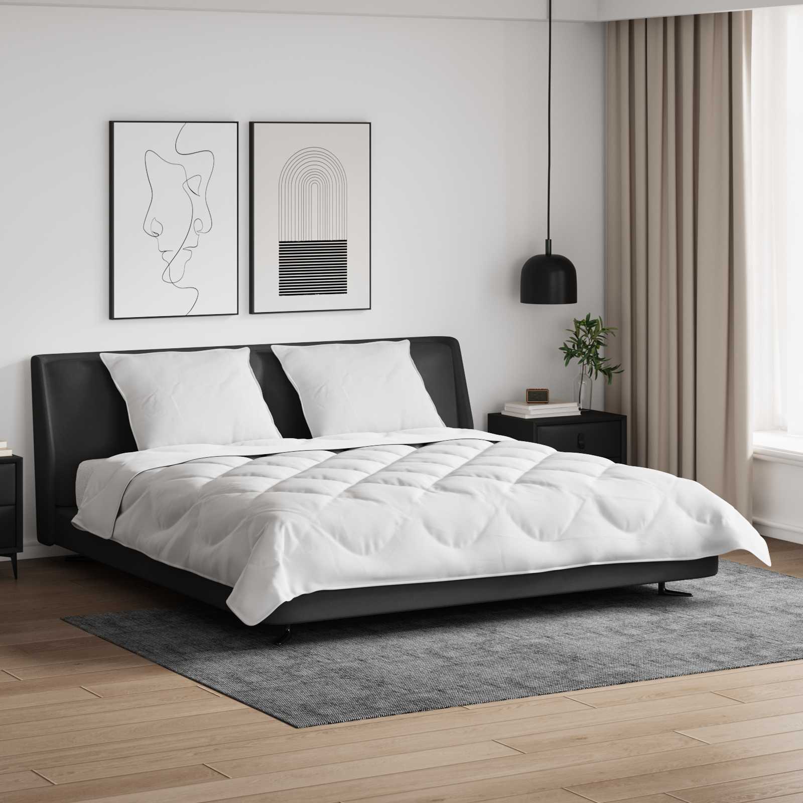 Παπλωματοθήκη με Μαξιλάρια με μαξιλάρι 3 pcs Λευκό Μικροΐνες