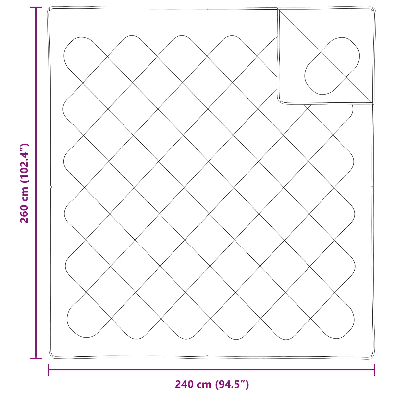 Πάπλωμα με μαξιλάρι 3 pcs Λευκό Μικροΐνες