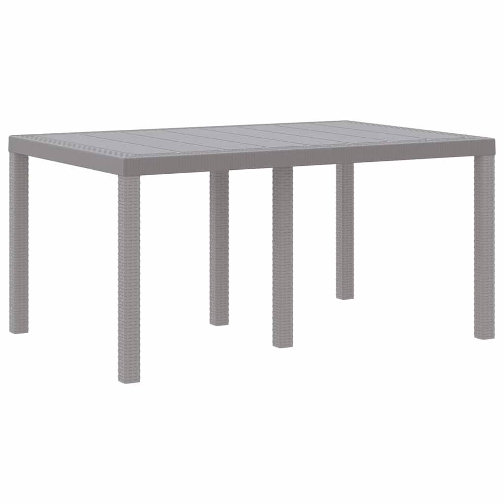Τραπέζι Κήπου Ανοιχτό γκρι 150 x 100 x 73 εκ. συνθετικό ρατάν - Pakobazaar