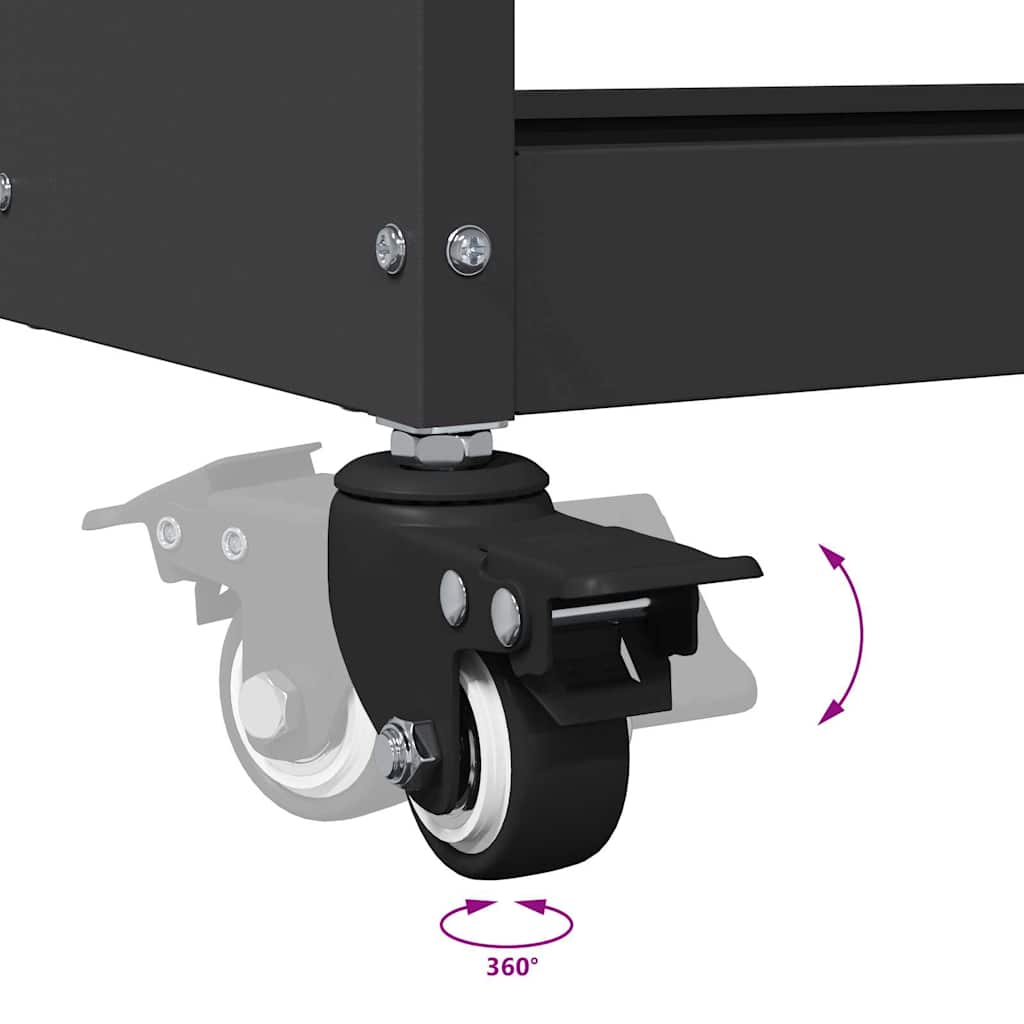 Καρότσι εργαλείων Μαύρο 75 x 35 x 73 εκ. Ψυχρής έλασης χάλυβας