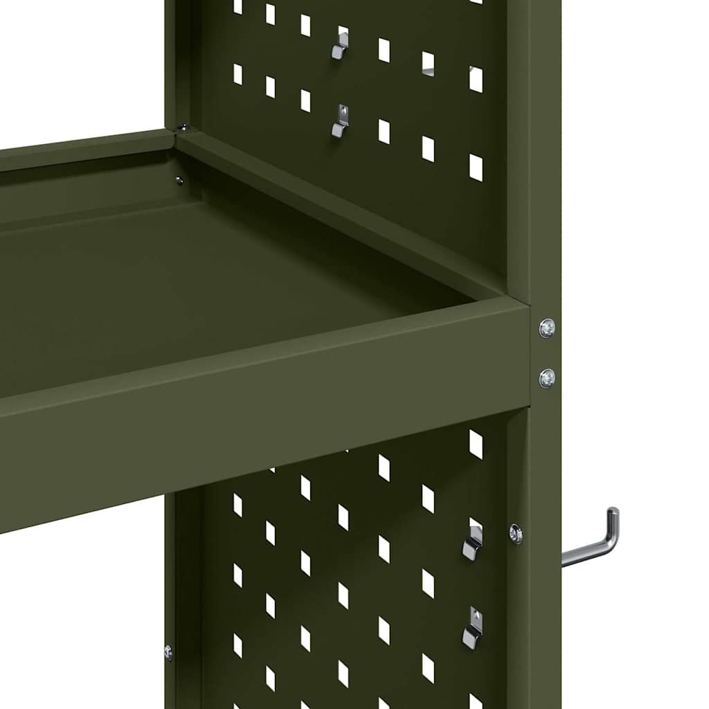 Καρότσι εργαλείων με ράφι Ελιά Πράσινη 75 x 35 x 73 εκ.