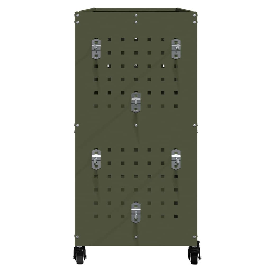 Καρότσι εργαλείων με ράφι Ελιά Πράσινη 75 x 35 x 73 εκ.