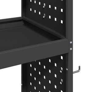 Καρότσι εργαλείων Μαύρο 65 x 35 x 111 εκ Ψυχρής έλασης χάλυβας