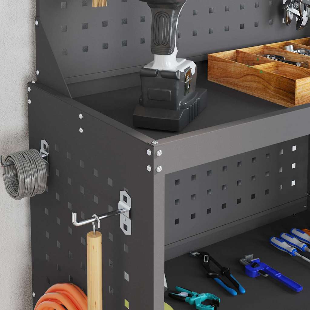 Καρότσι εργαλείων Μαύρο 65 x 35 x 111 εκ Ψυχρής έλασης χάλυβας - Pakobazaar