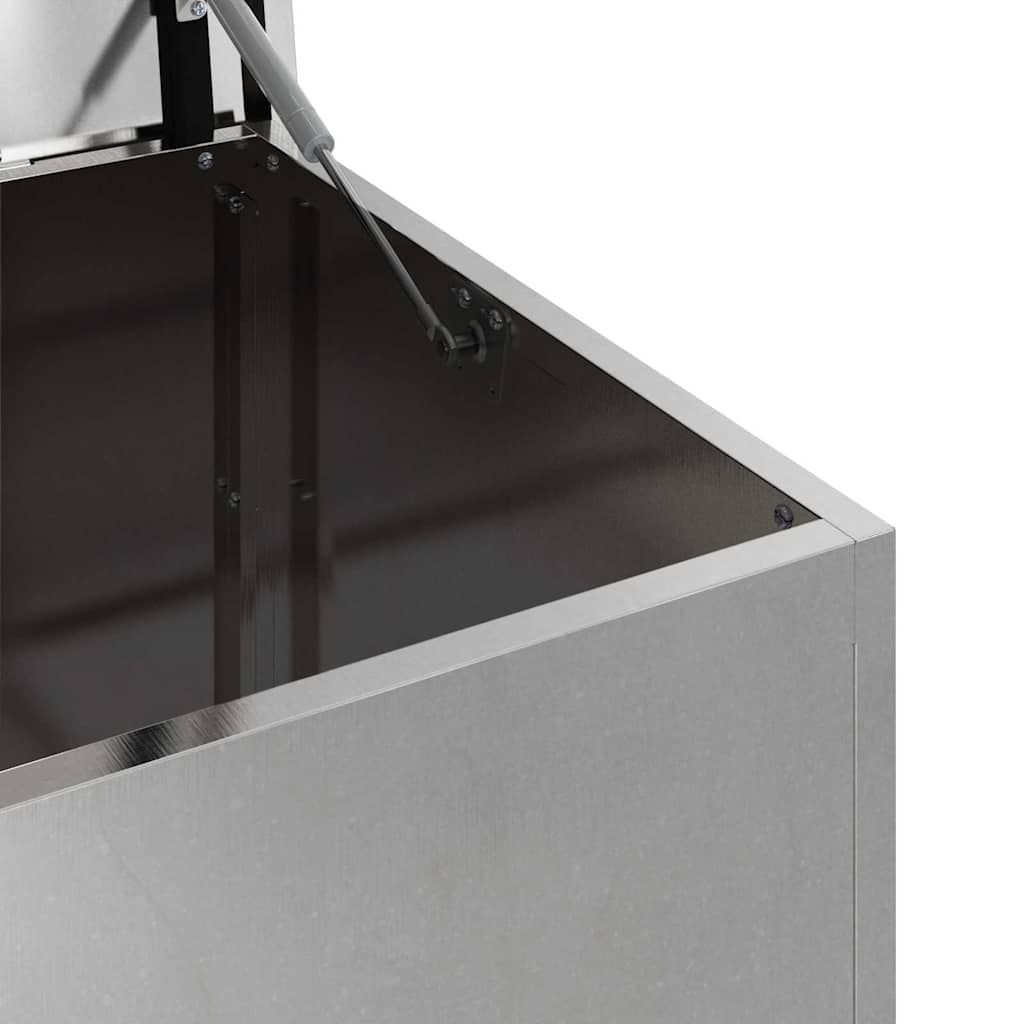 Κουτί αποθήκευσης εξωτερικών χώρων Ασημί 100 x 50,5 x 50 εκ. - Pakobazaar