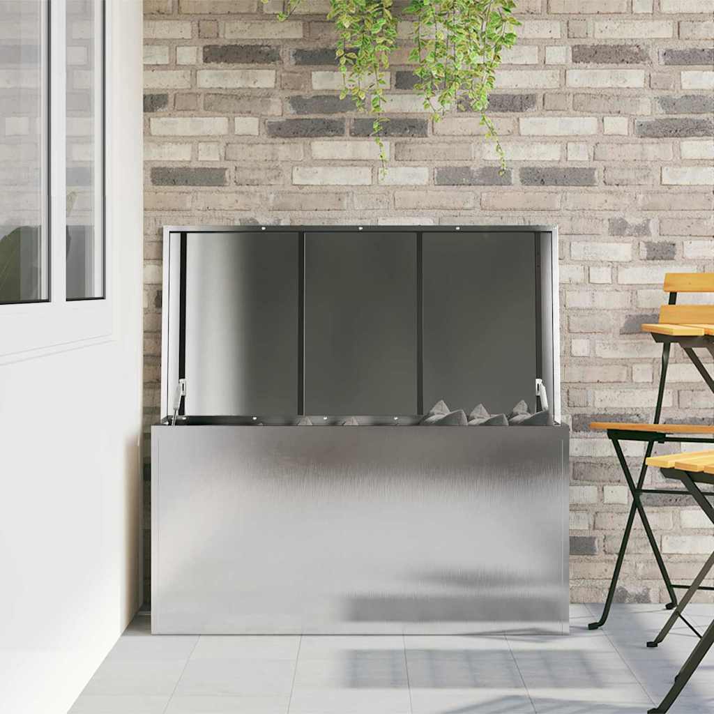 Κουτί αποθήκευσης εξωτερικών χώρων Ασημί 100 x 50,5 x 50 εκ. - Pakobazaar