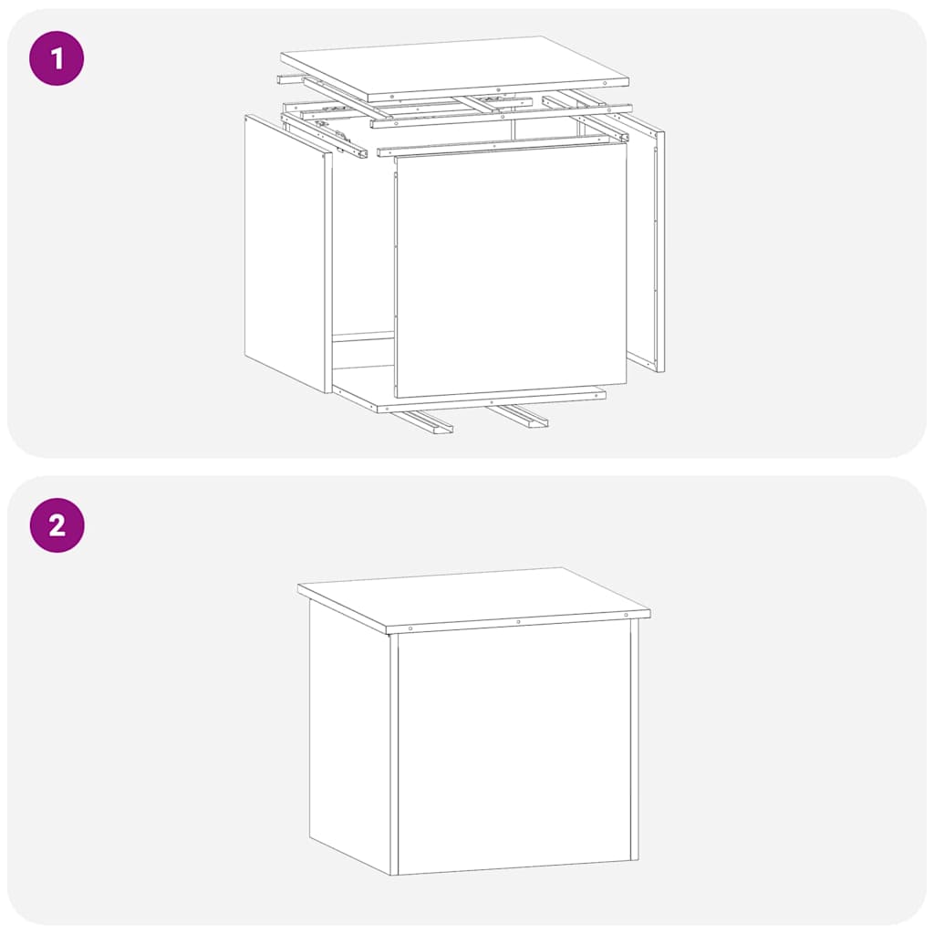 Κουτί αποθήκευσης εξωτερικών χώρων Λευκό 55 x 50,5 x 50 εκ. - Pakobazaar