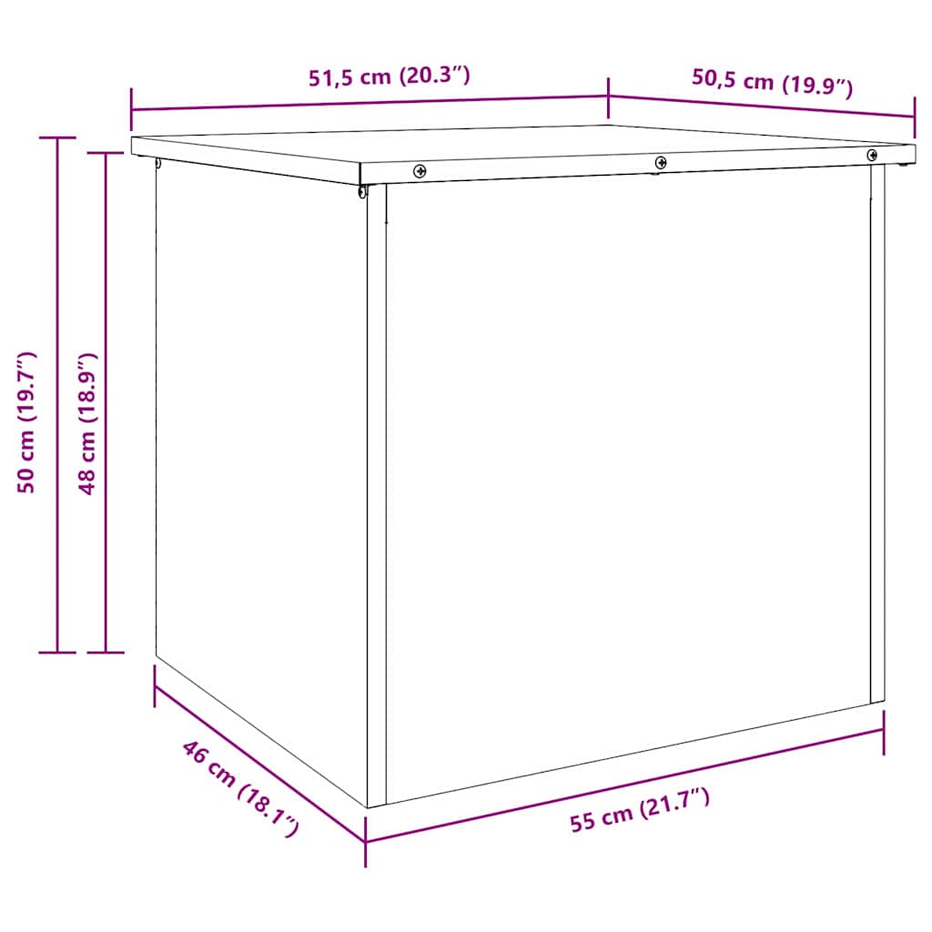 Κουτί αποθήκευσης εξωτερικών χώρων Λευκό 55 x 50,5 x 50 εκ. - Pakobazaar