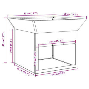 Φωτιά Μαύρο 50 x 50 x 40 cm Ατσάλι