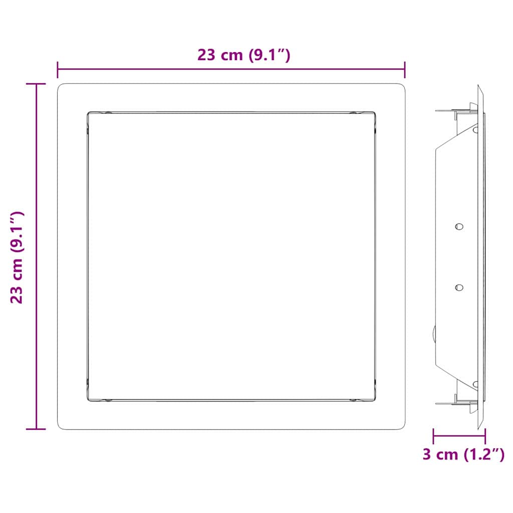 Πάνελ Πρόσβασης 2 pcs Λευκό 63 x 33 x 3 cm Ατσάλι - Pakobazaar