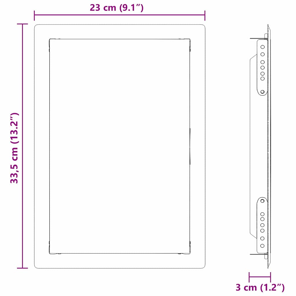 Πάνελ Πρόσβασης Λευκό 63 x 33 x 3 cm Ατσάλι - Pakobazaar