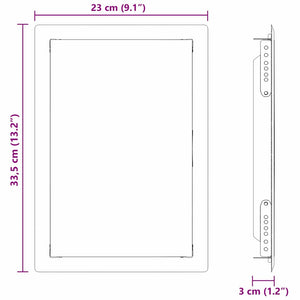 Πάνελ Πρόσβασης Λευκό 63 x 33 x 3 cm Ατσάλι - Pakobazaar