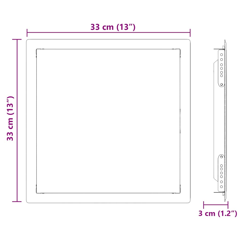 Πάνελ Πρόσβασης Λευκό 33 x 33 x 3 cm Ατσάλι