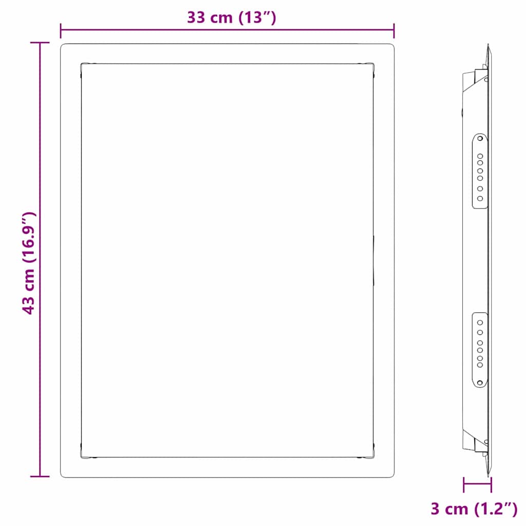 Πάνελ Πρόσβασης Λευκό 43 x 33 x 3 cm Ατσάλι