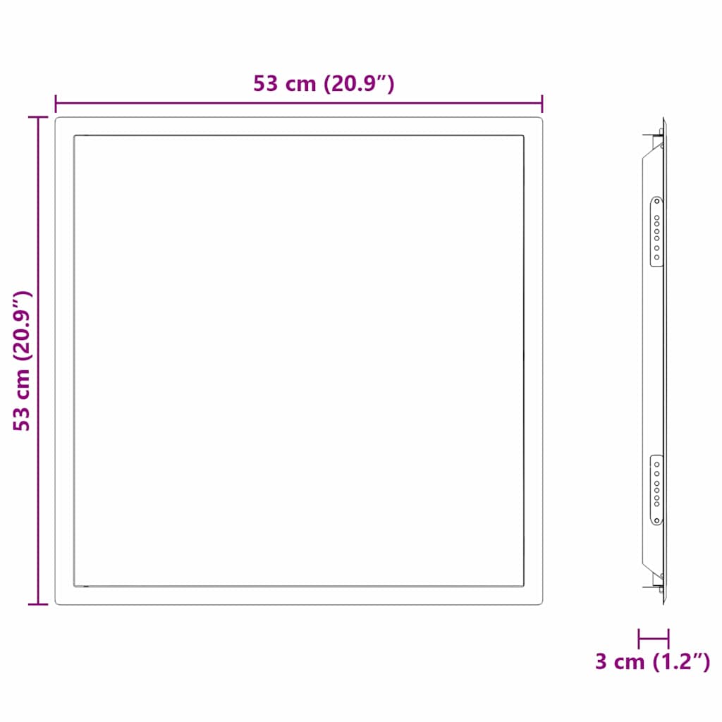Πάνελ Πρόσβασης Λευκό 63 x 33 x 3 cm Ατσάλι - Pakobazaar
