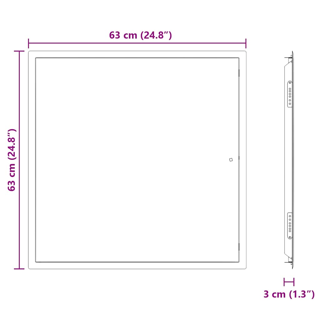 Πάνελ Πρόσβασης Λευκό 63 x 33 x 3 cm Ατσάλι - Pakobazaar