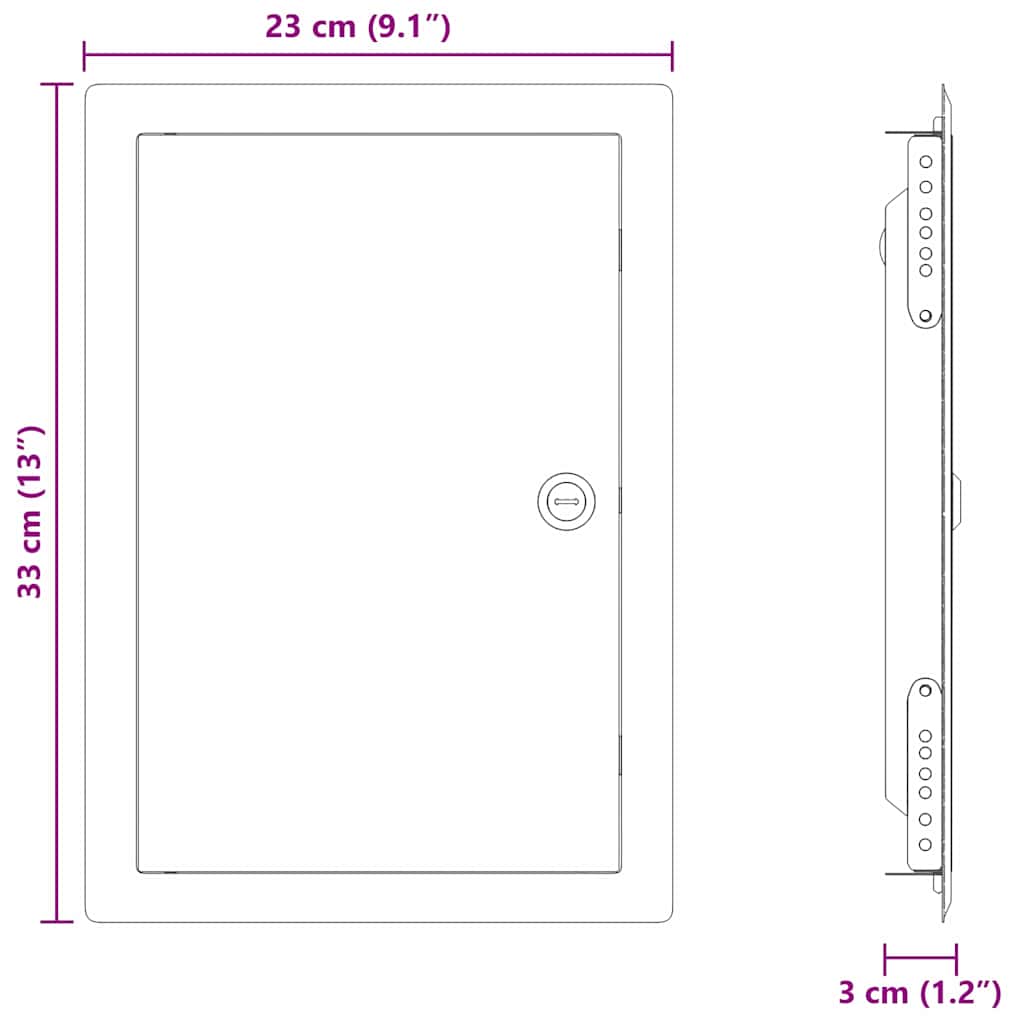 Πάνελ Πρόσβασης Λευκό 33 x 23 x 3 εκ Ατσάλι - Pakobazaar