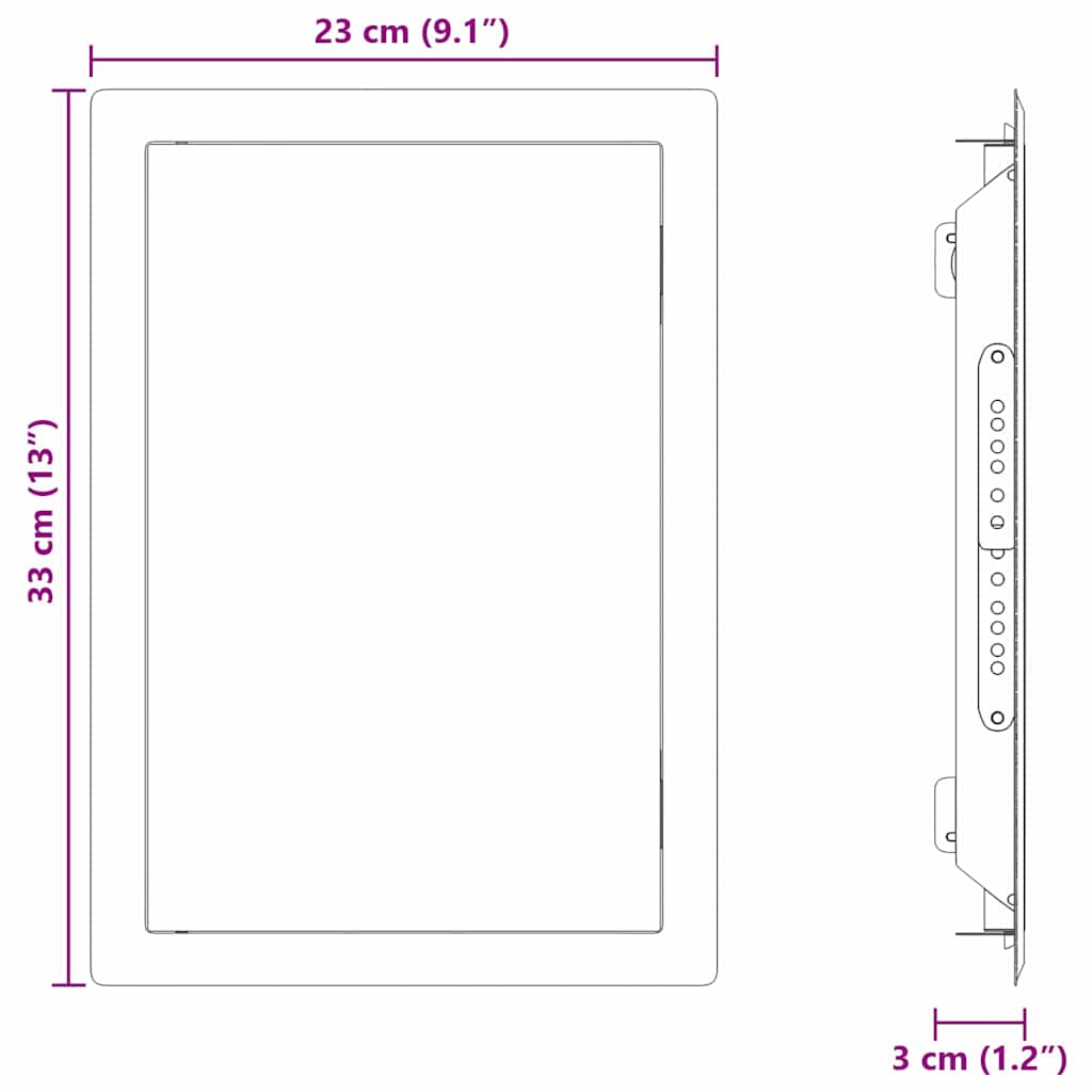 Πάνελ Πρόσβασης Λευκό 33 x 23 x 3 εκ Ατσάλι - Pakobazaar
