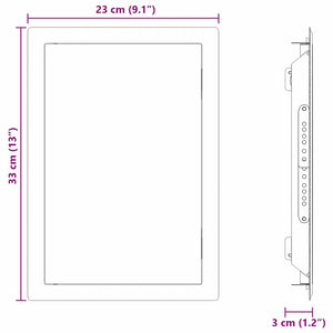 Πάνελ Πρόσβασης Λευκό 33 x 23 x 3 εκ Ατσάλι - Pakobazaar