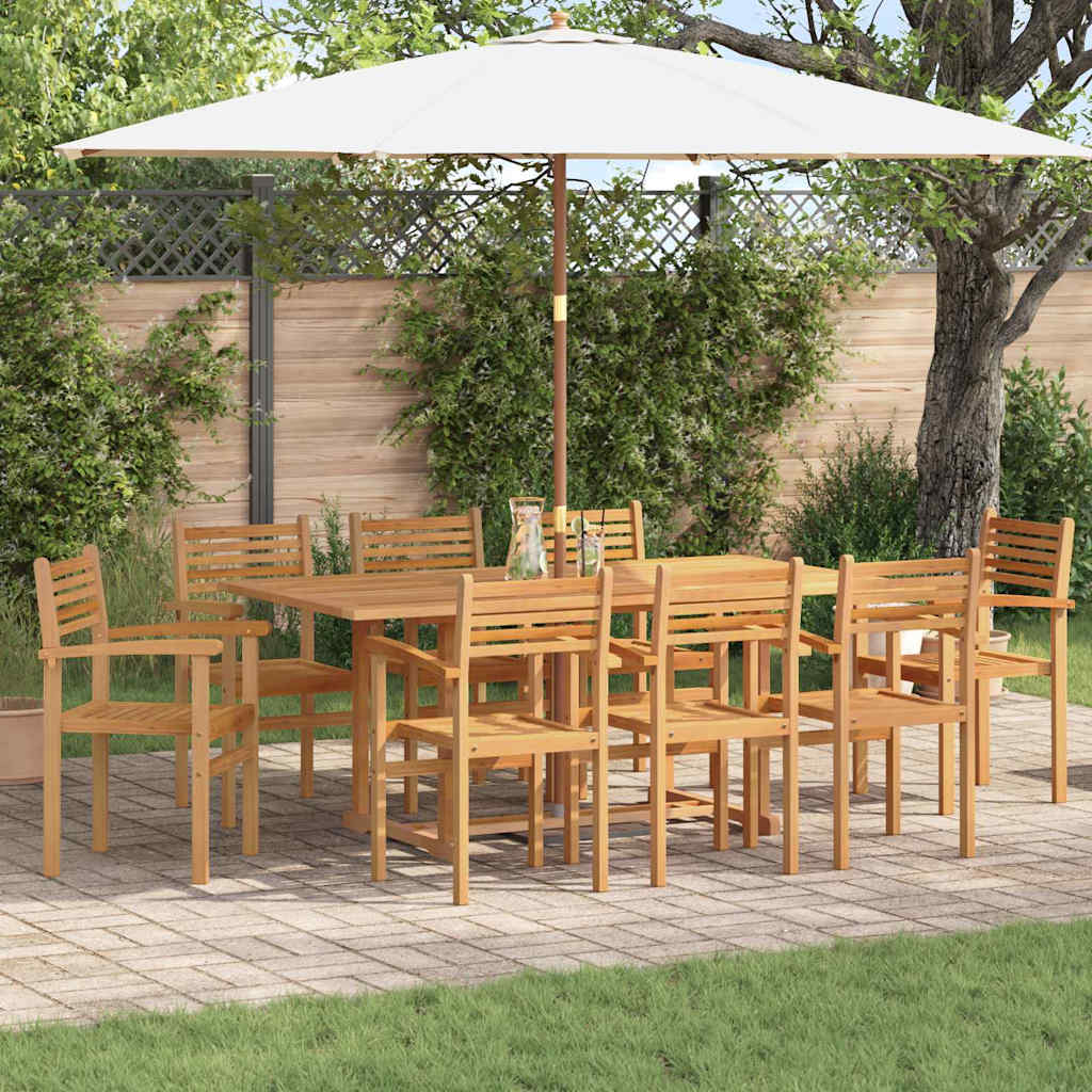 Καρέκλα 8 pcs Καφέ 56 x 55 x 90.5 εκ Στερεό Ξύλο Τίκ