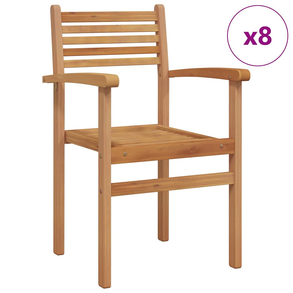 Καρέκλα 8 pcs Καφέ 56 x 55 x 90.5 εκ Στερεό Ξύλο Τίκ