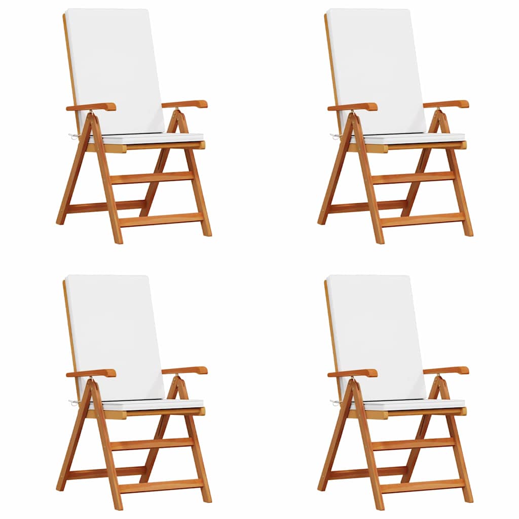 Καρέκλα Κήπου 4 pcs Καφέ και Λευκό 57 x 71.5 x 104 εκ
