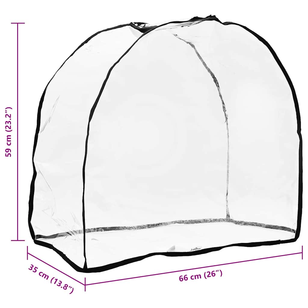 Κάλυψη Καροτσιού Κατοικίδιων Διαφανές 66 x 35 x 59 εκ PVC