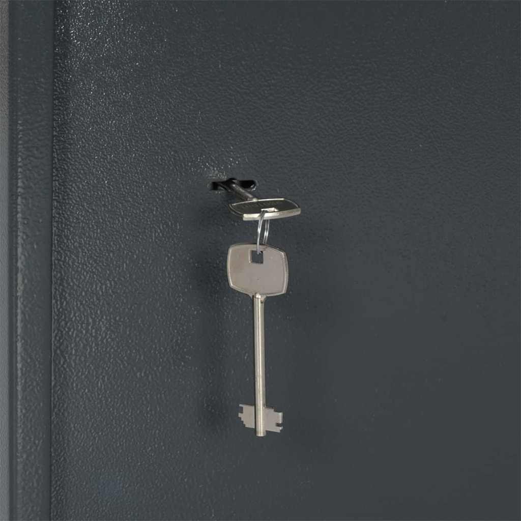 Χρηματοκιβώτιο με κλειδαριά Σκούρο γκρι 35 x 31 x 50 εκ. Ατσάλι - Pakobazaar