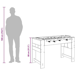 Τραπέζι Φουτμπολ Μαύρη Δρυς 125 x 60,5 x 80 εκ. - Pakobazaar