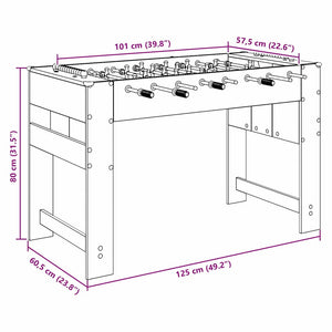 Τραπέζι Φουτμπολ Παλιό ξύλο 125 x 60,5 x 80 εκ. - Pakobazaar