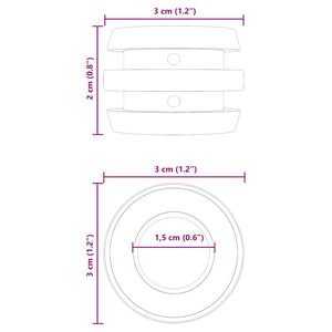 Στηρίγματα Σαλαγκάρας 16 pcs Μαύρο 3 x 3 x 2 εκ TPE - Pakobazaar