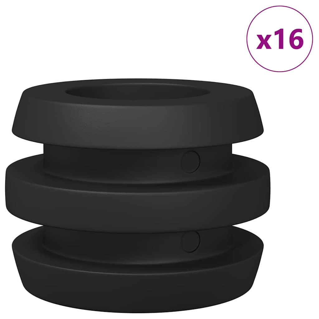 Στηρίγματα Σαλαγκάρας 16 pcs Μαύρο 3 x 3 x 2 εκ TPE - Pakobazaar
