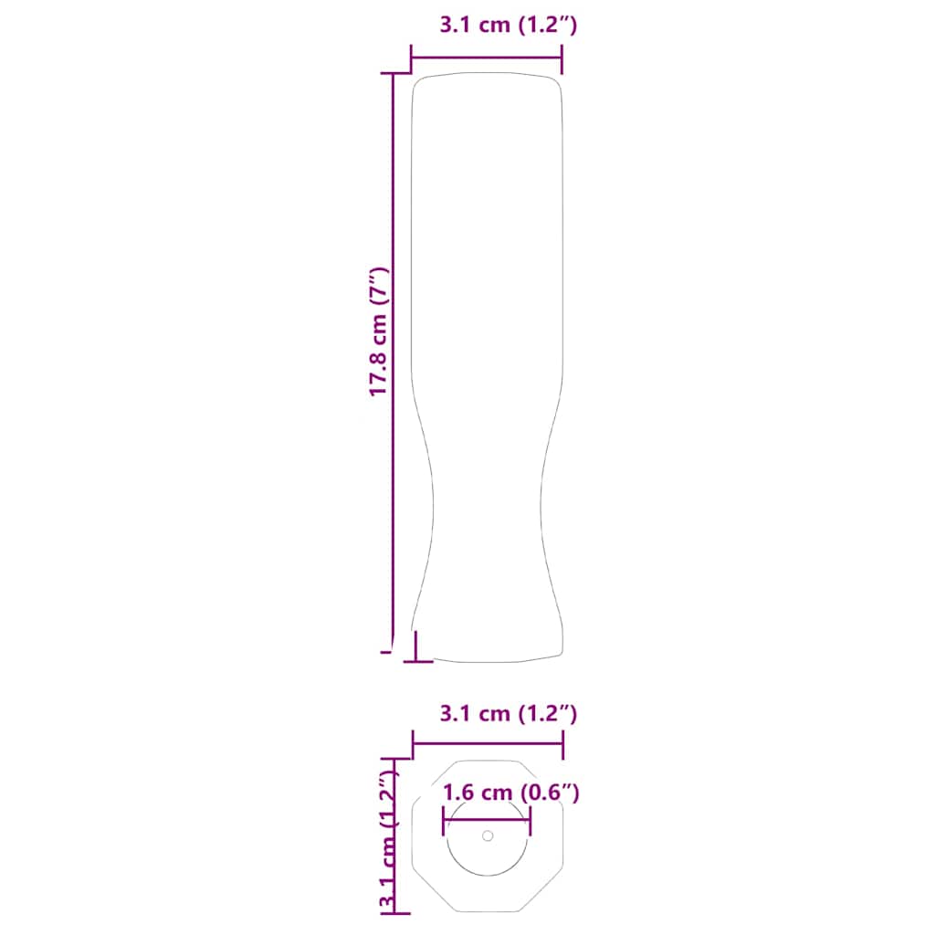 Λαβές τραπεζιού πιγκ-πογκ 10 pcs Μαύρο 3,1 x 3,1 x 17,8 εκ. PP - Pakobazaar