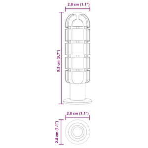 Λαβές τραπεζιού πιγκ-πογκ 10 pcs Μαύρο 2,8 x 2,8 x 9,3 εκ. PP - Pakobazaar
