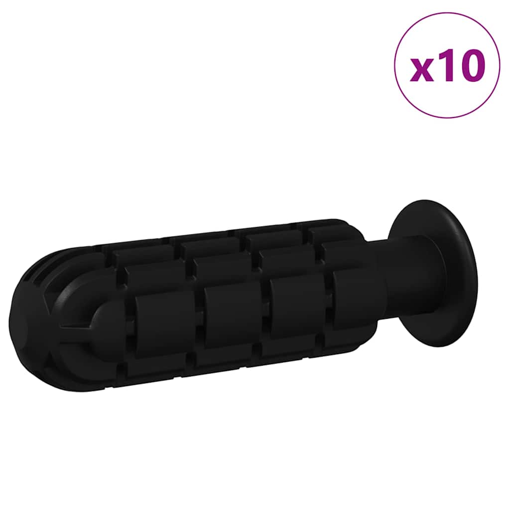 Λαβές τραπεζιού πιγκ-πογκ 10 pcs Μαύρο 2,8 x 2,8 x 9,3 εκ. PP - Pakobazaar