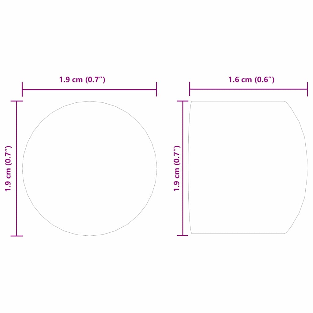 Καπάκια τραπεζιού φουτμπολ 10 pcs Μαύρο 1,9 x 1,9 x 1,6 εκ. PP - Pakobazaar