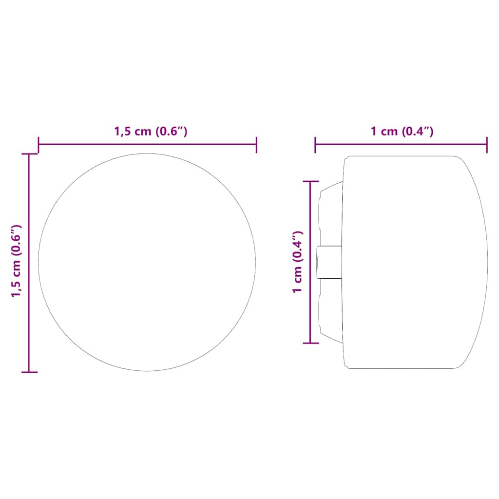 Καπάκια τραπεζιού φουτμπολ 10 pcs Μαύρο 1,5 x 1,5 x 1 εκ. PP - Pakobazaar