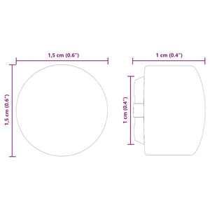 Καπάκια τραπεζιού φουτμπολ 10 pcs Μαύρο 1,5 x 1,5 x 1 εκ. PP - Pakobazaar