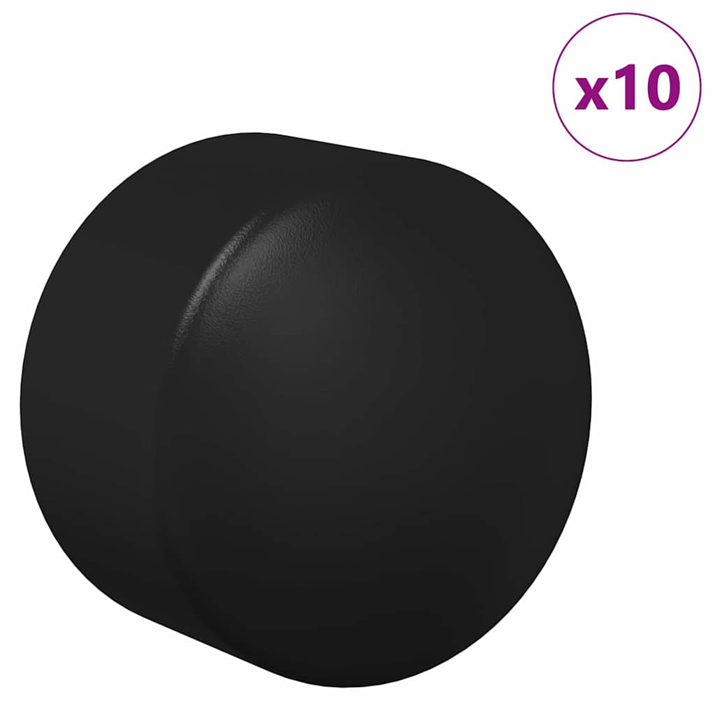 Καπάκια τραπεζιού φουτμπολ 10 pcs Μαύρο 1,5 x 1,5 x 1 εκ. PP - Pakobazaar