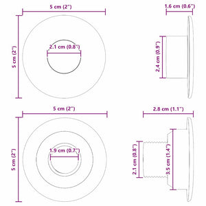 Ρουλεμάν τραπεζιού ποδοσφαίρου 10 pcs Μαύρο 5 x 5 x 2,8 εκ. PP - Pakobazaar